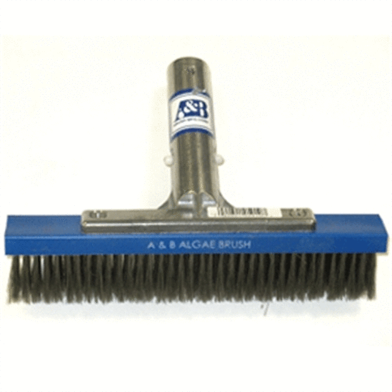 Stainless Steel Bristle Algae Pool Brush - 9"