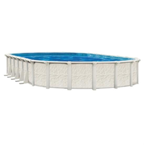 Wilbar International St. Tropez 18' x 33' Oval 54" Resin Pool with 8.5" Top Seat - AG-PR-2041
