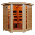 Blue Wave Tucson 4 Person Infrared Corner Heatwave Hemlock Carbon Sauna - SA2420DX