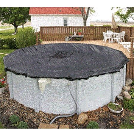 Above-Ground Rugged Mesh Winter Pool Cover - Pool Size: 12' X 20' Oval- Arctic Armor 8 Yr Warranty