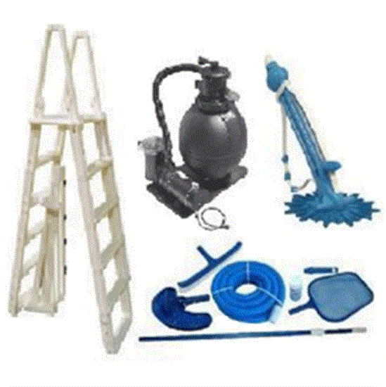 Above Ground Pool Equipment Pack for 24' Round Pool - Includes Small Sand System-1